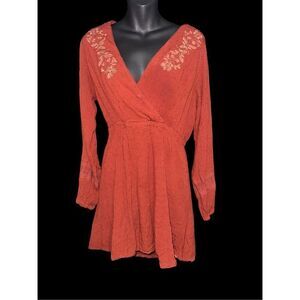 OUT OF STOCK Miranda Lambert IDYLLWILD ORANGE FLORAL embroidered long sleeve SHO